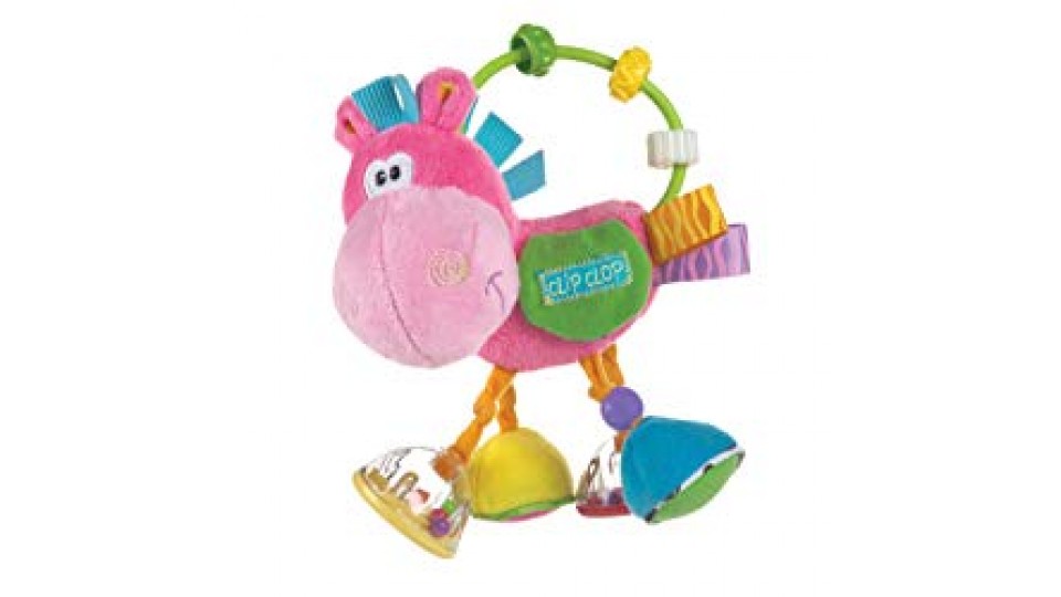 Playgro 40143 - Sonaglio a forma di cavallino Clip Clop, Rosa