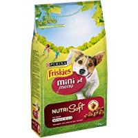 Friskies Purina Crocchette Cane Vitafit Mini Menu Nutrisoft con Manzo - 6 Sacchi da 1.4 kg Ciascuno