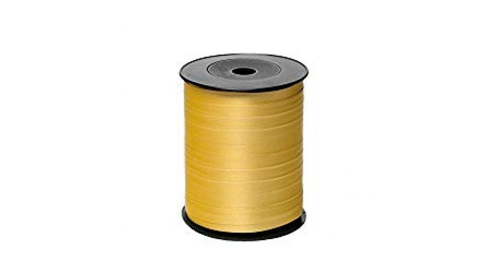 Rotolo Nastrino Oro Palloncini Pacchi Regalo Feste Compleanni - 9,5 mm x 250 metri