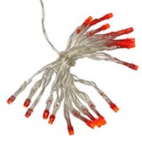 WeRChristmas, Catena di 20 lucine LED fisse/lampeggianti, per albero di Natale, a batteria