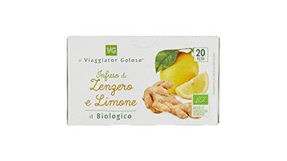 INFUSO ZENZERO & LIMONE 20 Filtri, il Viaggiator Goloso il Biologico