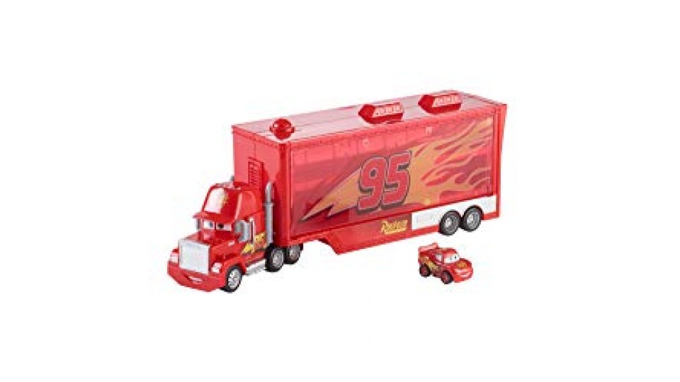 Disney - Cars FLG70 - Mack Trasportatore Mini Racers - con Un Mini Racer Incluso - Può Contenere Fino a 16 Mini Racers