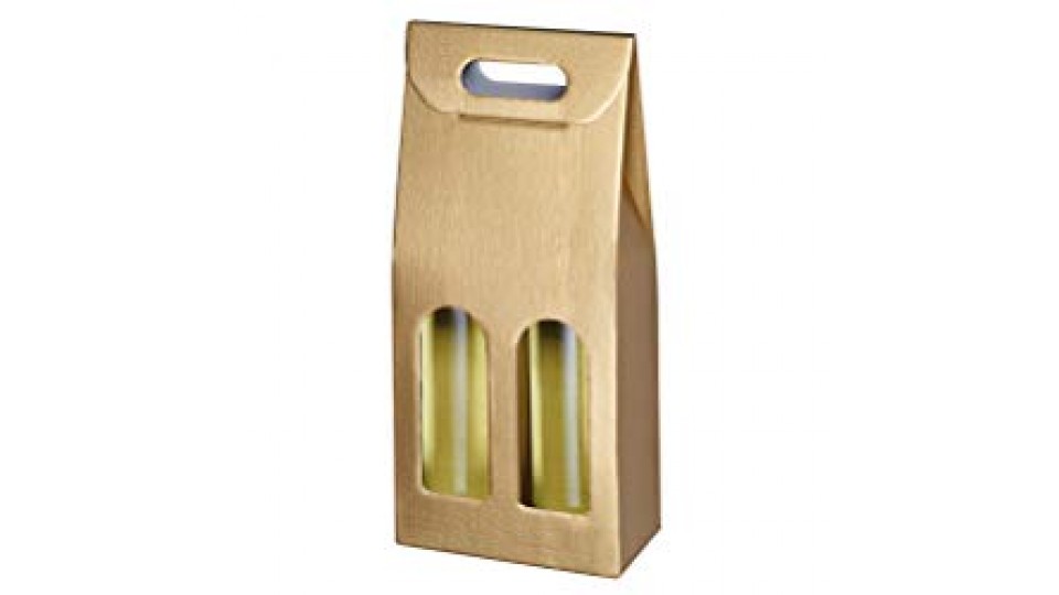 Susy Card 40000749 Cartone per trasporto bottiglie, confezioni regalo, struttura gold, cartone ondulato, per
