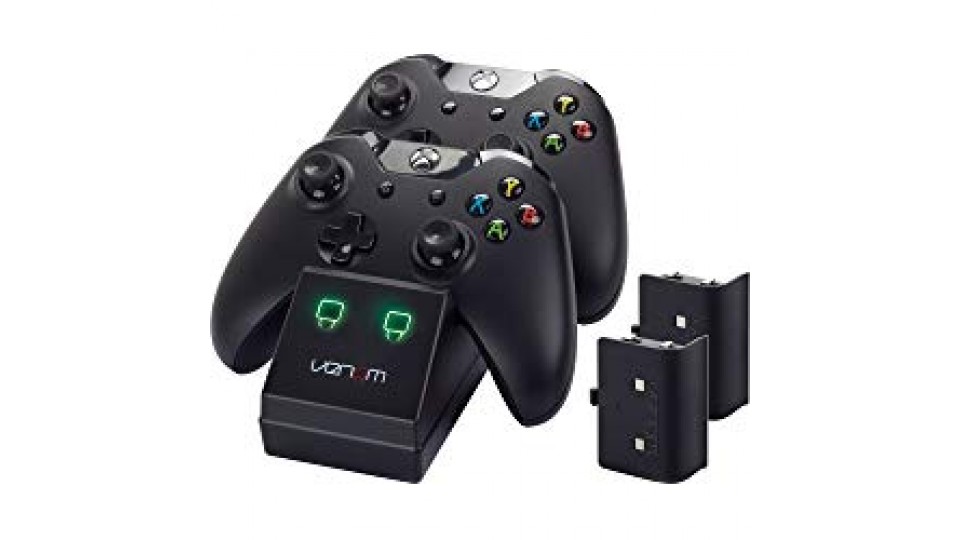 Venom Twin Docking Station da XBOX One - Base di Ricarica per 2 XBOX One Controller - 2 batterie ricaricabili incluse