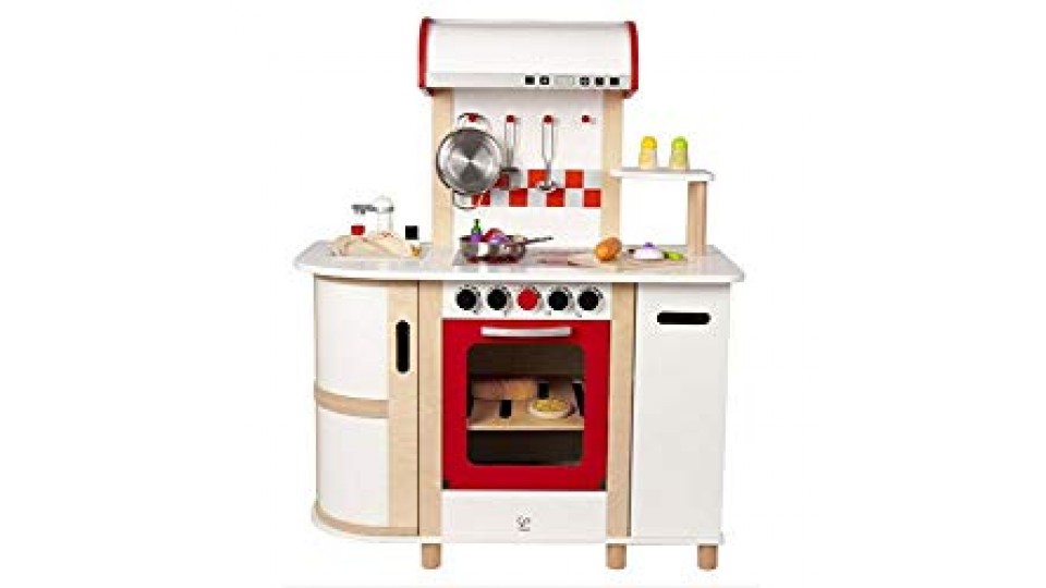 Hape E8018 - Cucina con Carrello, Multicolore