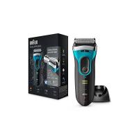 Braun Series 3 ProSkin 3080s Wet & Dry Rasoio Elettrico Ricaricabile con Base di Ricarica, Rasoio da Barba per Uomo, Premium Blu