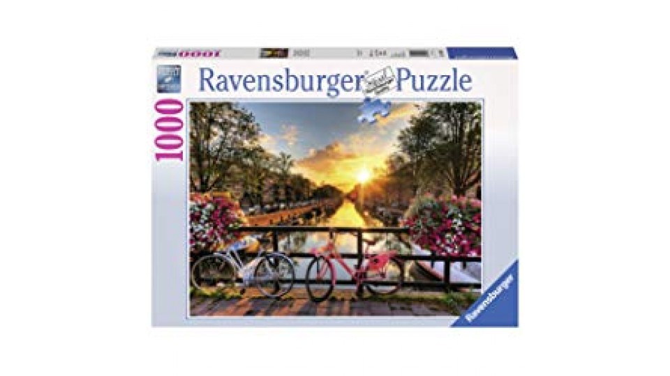 Ravensburger 196067 - Puzzle Biciclette ad Amsterdam, 1000 Pezzi, Multicolore