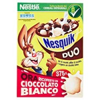 NESQUIK DUO CEREALI palline al cioccolato Nesquik e palline ricoperte di cioccolato bianco