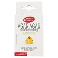 AGAR AGAR 4 Bustine Gelificante Vegetale Senza Glutine Molino Rossetto
