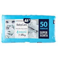 50 PANNOLINI BABY CARE MAXI DRY COMFORT 7-18 KG U! Confronta & Risparmia
