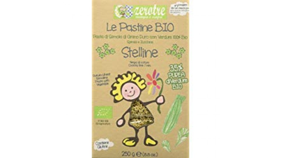 Stelline di semola con spinaci e zucchine Zerotre