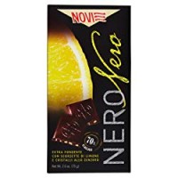Novi Nero Nero Extra Fondente con Scorzette di Limone e Cristalli Allo Zenzero 70% Cacao 75 G - [confezione da 10]