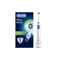 Oral-B PRO 600 CrossAction Spazzolino Elettrico Ricaricabile con 1 Manico e