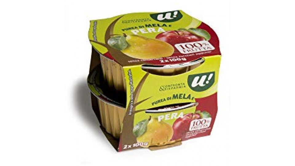 PUREA DI PERA 100% FRUTTA U! Confronta&Risparmia, 2x100g
