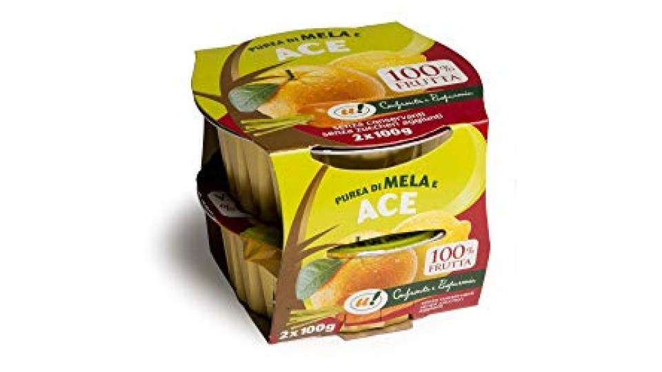 PUREA DI MELA E ACE 100% FRUTTA U! Confronta&Risparmia, 2x100g