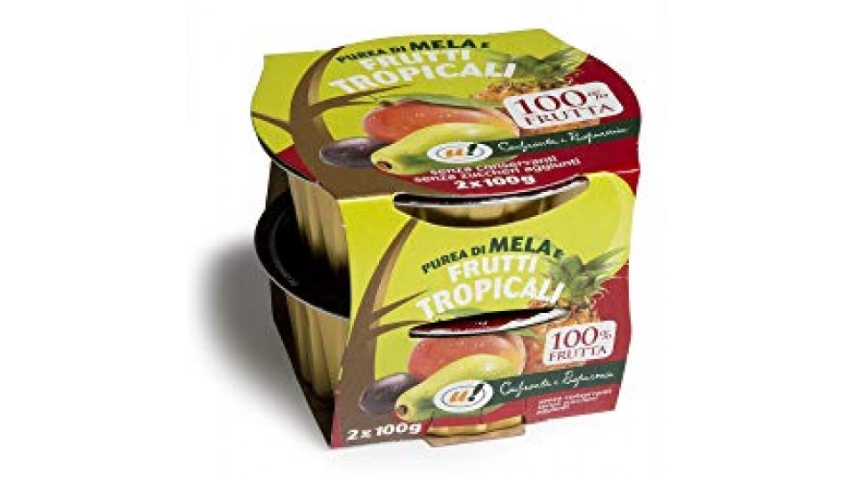 PUREA DI MELA E FRUTTI TROPICALI 100% FRUTTA U! Confronta&Risparmia, 2x100g