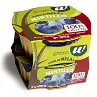 PUREA DI MELA E MIRTILLO 100% FRUTTA U! Confronta&Risparmia, 2x100g