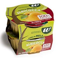 PUREA DI MELA E ALBICOCCA 100% FRUTTA U! Confronta&Risparmia, 2x100g