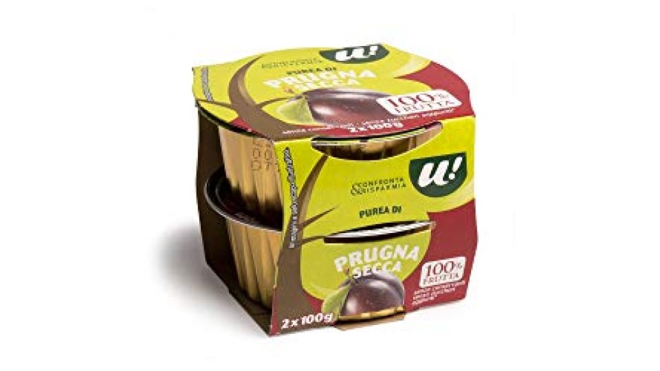 PUREA DI PRUGNA SECCA 100% FRUTTA U! Confronta&Risparmia, 2x100g