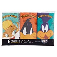 6 PACCHETTI FAZZOLETTI 4 VELI DECORATI CARTOON U! Confronta&Risparmia