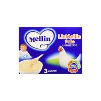 Mellin LioMellin Liofilizzati per Bambini, al Gusto Pollo - 3 Vasetti da 10 gr - Totale