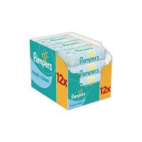 Pampers, Salviette umide Fresh Clean, confezione mensile doppia, 768 pz. (12 confezioni da 64 pz.)