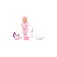 Mamatoy MMA00000 - Mama Mia Plin Plin, Bambola che Beve dal Biberon e Fa la Pipì nel Vasino, 36 cm, Rosa