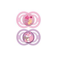 MAM Babyartikel 99953500 - Perfect, Ciuccio in silicone 6-16 mesi, privo di BPA, confezione doppia, bambina