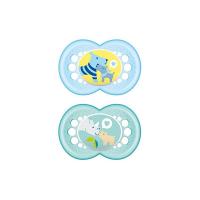 MAM 172311 - Ciuccio in silicone per bambini dai 6 ai 16 mesi, senza BPA, confezione doppia, colori e modelli assortiti