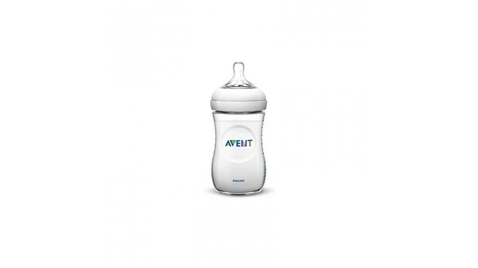 Philips Avent SCF693/17 Biberon Natural Anticoliche per Allattare in Modo Naturale, 260 ml, Trasparente