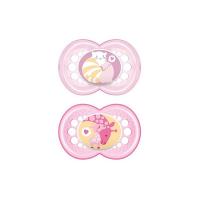 MAM 706022 - Ciuccio "Original" in silicone per bambine dai 16 mesi in su, senza BPA, confezione doppia, colori assortiti
