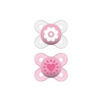 MAM 66643822 - Start, Ciuccio in silicone 0-2 mesi, confezione doppia, bambina