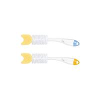 Nuk 10256278 Spazzola Pulisci Biberon, 2 in 1, Bianco/Blu