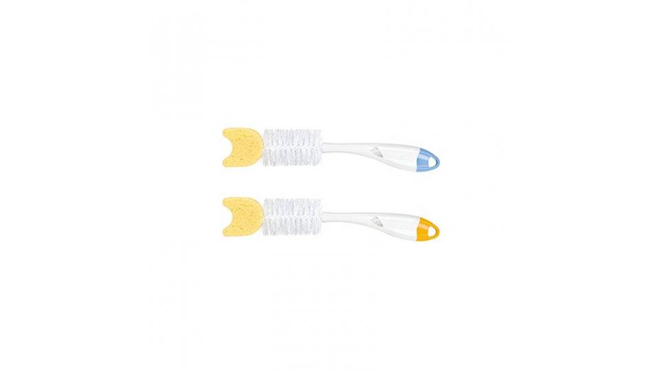 Nuk 10256278 Spazzola Pulisci Biberon, 2 in 1, Bianco/Blu