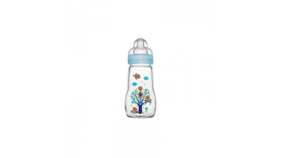 MAM Babyartikel, Biberon in vetro, Blu (Blau)