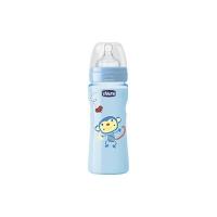 Chicco 00020635220000 Benessere Colorato Boy Biberon, Silicone, Flusso Veloce, Azzurro