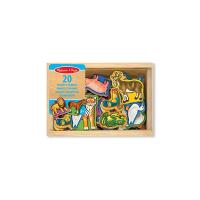 Melissa & Doug 10475 - 20 Magneti di Legno a Forma di Animali