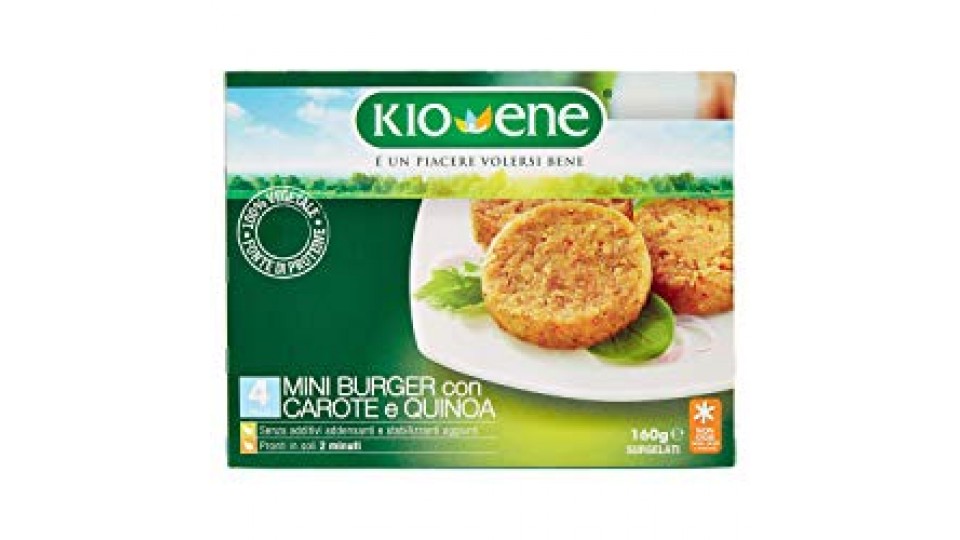 4 MINIBURGER CON CAROTE E QUINOA Surgelati
