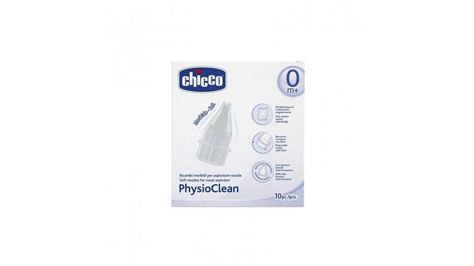 Chicco PhysioClean Ricambi Aspiratore Nasale, Bianco,10 Beccucci