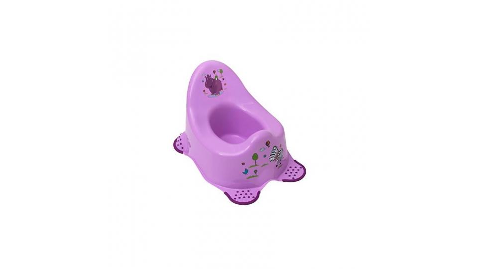 OKT Kids 1864850901200 Vasino da notte Deluxe Hippo, Lilla, Viola (flieder)