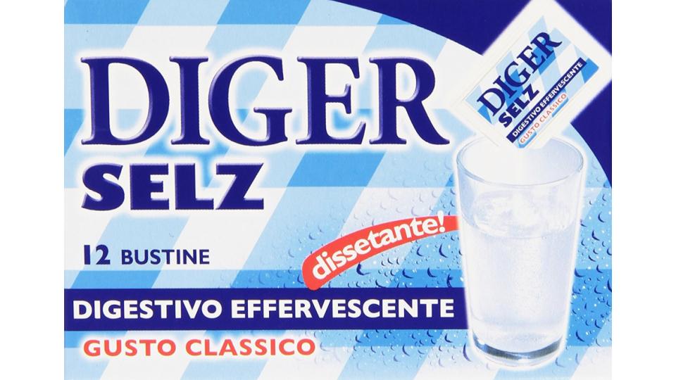 Diger - Selz, Digestivo Effervescente, Gusto Classico Bustine Da 3,5G