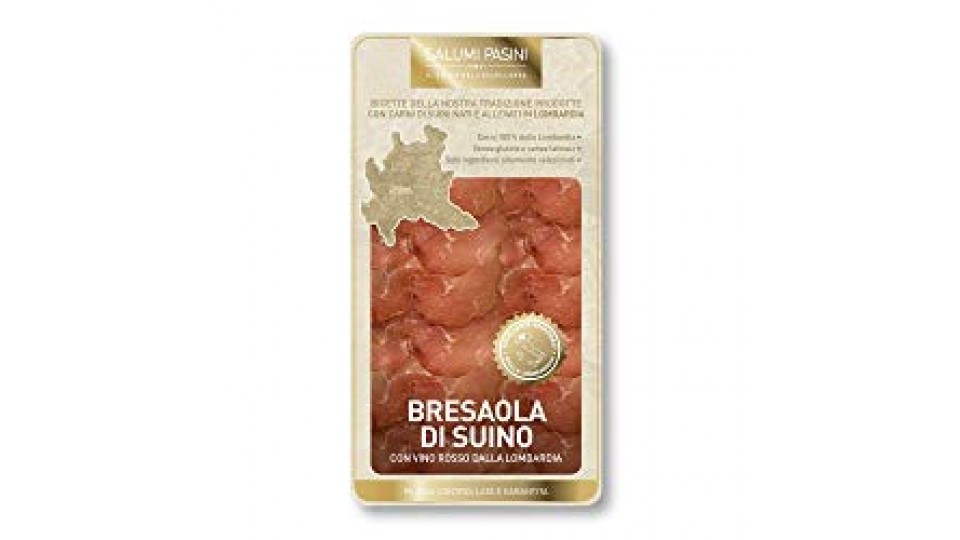 Salumi Pasini Bresaola di Suino con Vino Rosso Dalla Lombardia