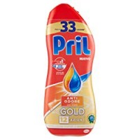 Pril Gold GEL LAVASTOVIGLIE ANTIODORE 12 AZIONI 33 Lavaggi