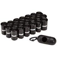 AmazonBasics - Sacchetti per bisogni dei cani, con dispenser e clip per guinzaglio,300 unità