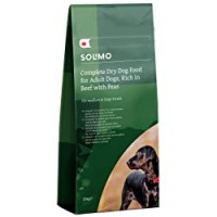 Marchio Amazon - Solimo - Alimento secco completo per cani adulti ricco di manzo con piselli, 1 confezione da