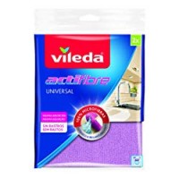 Vileda Actifibre Panni Microfibra, Panni Multiuso, Tecnologia Actifibre, Ultra Assorbente, per Tutte le Superfici