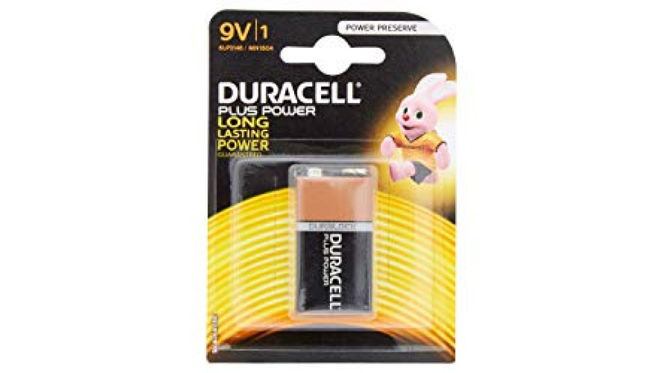 Duracell Plus Power 6LP3146 - Batteria Alcalina, Transistor, 9V, confezione da 1
