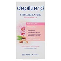 Depilzero Strisce Depilatorie Corpo Gambe e Braccia - Confezione da 20