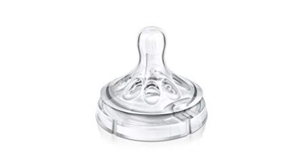 Philips Avent Natural SCF653/27 Tettarelle Flusso Medio, 3 Fori, 3 Mesi+