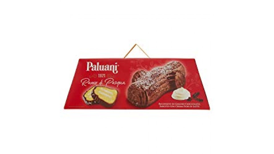 Paluani RAMO DI PASQUA Dolce Ricoperto di Cioccolato Farcito con Crema Fior di Latte